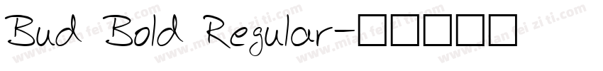 Bud Bold Regular字体转换